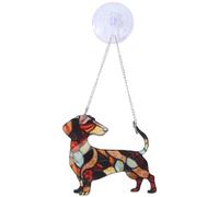 Lonrtesw Appendere La Finestra del Bassotto, Regalo per La Mamma del Cane, Regalo per L'Amante dei Cani, Appendere La Finestra in Acrilico del Bassotto, Regalo per L'Amante del Bassotto C