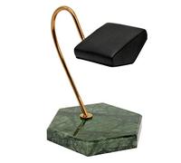 Lonrtesw Espositore per Orologi Base nel Marmo Naturale Verde di Supporto nel Metallo Dorato Staffa nel PU Espositore per Orologi