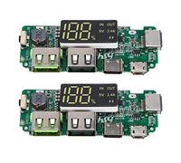 Lonrtesw LED Dual USB 5V 2.4A Mini/Tipo-C USB Mobile Power Bank 18650 Modulo di Ricarica Batteria al Litio Scheda di Ricarica 2 Pezzi