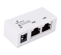 Lonrtesw Poe Splitter Poe Iniettore Rj45 Dc 5,5 Mm X 2,1 Mm Ingresso Passivo Poe Iniettore Splitter Adattatore Connettore per IP Network Camera ()