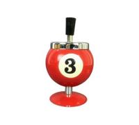Lonrtesw Posatecenere da Biliardo con Design A Forma di Palla da Biliardo, Posacenere Portatile In Metallo per Pool House, Posacenere da Biliardo di Alta Qualità, Rosso, 3