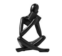 Lonrtesw Sculture di Pensatori, Statua in Resina di Pensatori Neri Ornamento da Lettura, Decorazione di Sculture di Pensatori, Decorazione di Libri Moderni Facile da Installare A