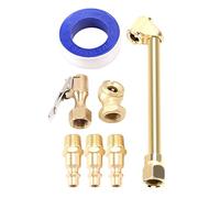 Lonrtesw Set Mandrini Pneumatici 6 Pezzi, Mandrino Pneumatico un Sfera Chiuso da 1/4 Pollice e Mandrino Pneumatico un Doppia Testa NPT Femmina e Mandrino Pneumatico un Flusso Chiuso