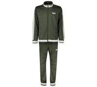 Lonsdale Ashwell Tuta Sportiva, Verde Oliva/Bianco, M Uomo
