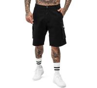 Lonsdale Balrath Pantaloncini Cargo, Nero/Grigio, L Uomo