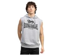 Lonsdale Bignor Sleeveless Felpa con Cappuccio, M, Grigio