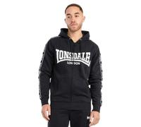 Lonsdale Bigton Felpa, Nero/Bianco, XXL Uomo