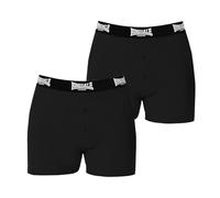 Lonsdale - Boxer da uomo, 2 paia di mutande in misto cotone, colore nero, extra large
