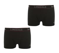Lonsdale - Boxer da uomo, 2 paia Nero M