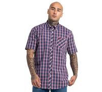Lonsdale Brixworth Shirt, Red/White/Dark Blue, L Uomo