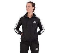 Lonsdale Bromley Hooded Sweatshirt, Black/White, XL Women's