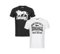 Maglietta 'Bylchan' Uomo LONSDALE 4XL nero / bianco