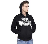 Felpa con cappuccio e zip Lonsdale Krafty Noir S