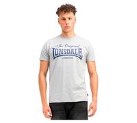 Lonsdale Colsbrooke T-Shirt, Marl Grey/Navy, XXL Uomo