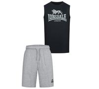 LONSDALE Completo per l'allenamento 'Claremorris' grigio sfumato / nero Uomo LONSDALE S grigio sfumato / nero