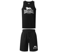 LONSDALE Completo per l'allenamento 'Polmood' nero / bianco Uomo LONSDALE S nero / bianco