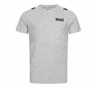 Lonsdale Culrain T-Shirt per Il Tempo Libero, Marl Grigio/Nero, L Uomo