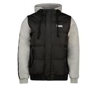 Lonsdale DOWPOT Giacca, Black/Marl Grey/White, M Uomo