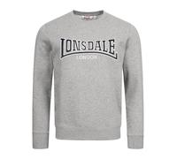 LONSDALE Felpa 'Berger LP181' blu notte / grigio sfumato / bianco Uomo LONSDALE XL blu notte / grigio sfumato / bianco