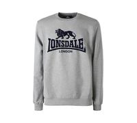 Lonsdale Felpa girocollo da uomo con logo - grigio