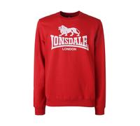 Lonsdale Felpa girocollo da uomo con logo - rosso