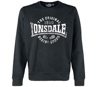 Lonsdale BADFALLISTER Sweatshirt, Nero/Bianco/Grigio, XXL Men's