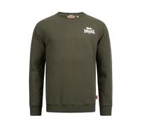LONSDALE Felpa 'LONGRIDGE' oliva / verde scuro / bianco Uomo LONSDALE M oliva / verde scuro / bianco
