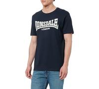 Lonsdale Fulwood T-Shirt, Dark Navy/Ecru, 3XL Uomo