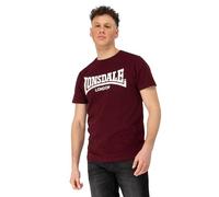 Lonsdale Fulwood T-Shirt, Oxblood/Ecru, L Male-Adulto