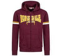 LONSDALE Giacca di felpa 'Darfield' giallo / rosso scuro / bianco Uomo LONSDALE XXXL giallo / rosso scuro / bianco