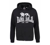 LONSDALE Giacca di felpa 'Krafty' nero / bianco Uomo LONSDALE XXXL