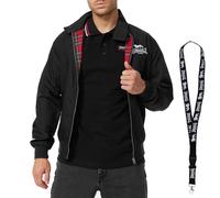 Lonsdale Giacca Uomo Bomber Giacca a Vento con Portachiavi 10479