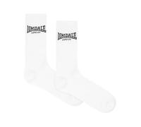 Lonsdale GILBERT, calzini sportivi unisex, confezione da 6, bianco/nero, 39-42