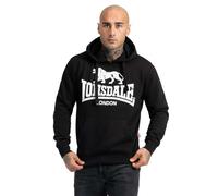 Lonsdale Gosport 2 Shirt Uomo | 100% cotone pettinato, tasca a marsupio, grande cappuccio, a maniche lunghe, comoda per la palestra, i viaggi e la vita