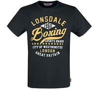 Lonsdale Halesworth, T Shirt Uomo, Nero, XXL