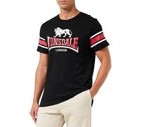 Lonsdale HEMPRIGGS T-Shirt, Nero/Rosso/Bianco, XXL Men's