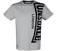 Lonsdale HOLYROOD T-Shirt, Marl Grey/Black, M Men's