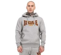 Lonsdale Hooded Classic Ll002 Felpa con Cappuccio, Grigio (Marl Grey), M Uomo