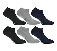 Lonsdale Invisible Fresh 6 Paia di calzini Sneaker, eccellente qualità di cotone con lavorazione Piquet (Blu, Nero, Grigio Melange, 39-42)