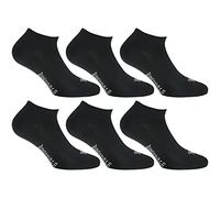 Lonsdale Invisible Fresh 6 Paia di calzini Sneaker, eccellente qualità di cotone con lavorazione Piquet (Nero, 35-38)