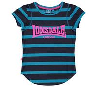Lonsdale Kids Junior Girls Stripe t-shirt a manica corta girocollo top