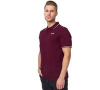 Lonsdale Polo Uomo Lion Slim Fit a manica corta Rosso Oxblood S