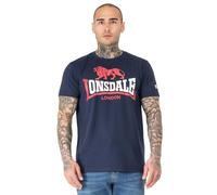 Lonsdale Lion Two Tone T-Shirt, Navy/Rosso/Bianco, S Uomo