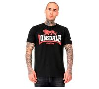 Lonsdale Lion Two Tone T-Shirt, Nero/Rosso/Bianco, XXXL Uomo