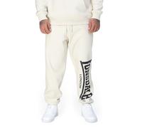 Lonsdale Pantaloni da Jogging da Uomo, con Logo Grande, vestibilità Normale, Beige/Nero, XL