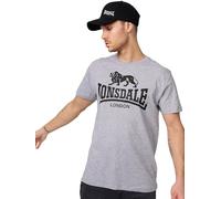 Lonsdale Logo T-Shirt, Marl Grey, XXXXXL Uomo