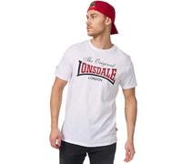 Lonsdale London Aldingham Uomo T-Shirt Bianco 100% Cotone Regular