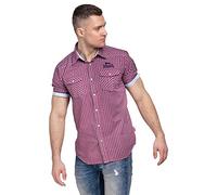 Lonsdale Berny Shirt, Rosso/Blu/Bianco, M Uomo