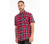 Lonsdale London Brixworth Camicia da Uomo a Maniche Corte Blu Streetwear