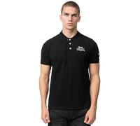 Lonsdale London BRUAN Uomo Polo Nero 100% Cotone Slim Fit